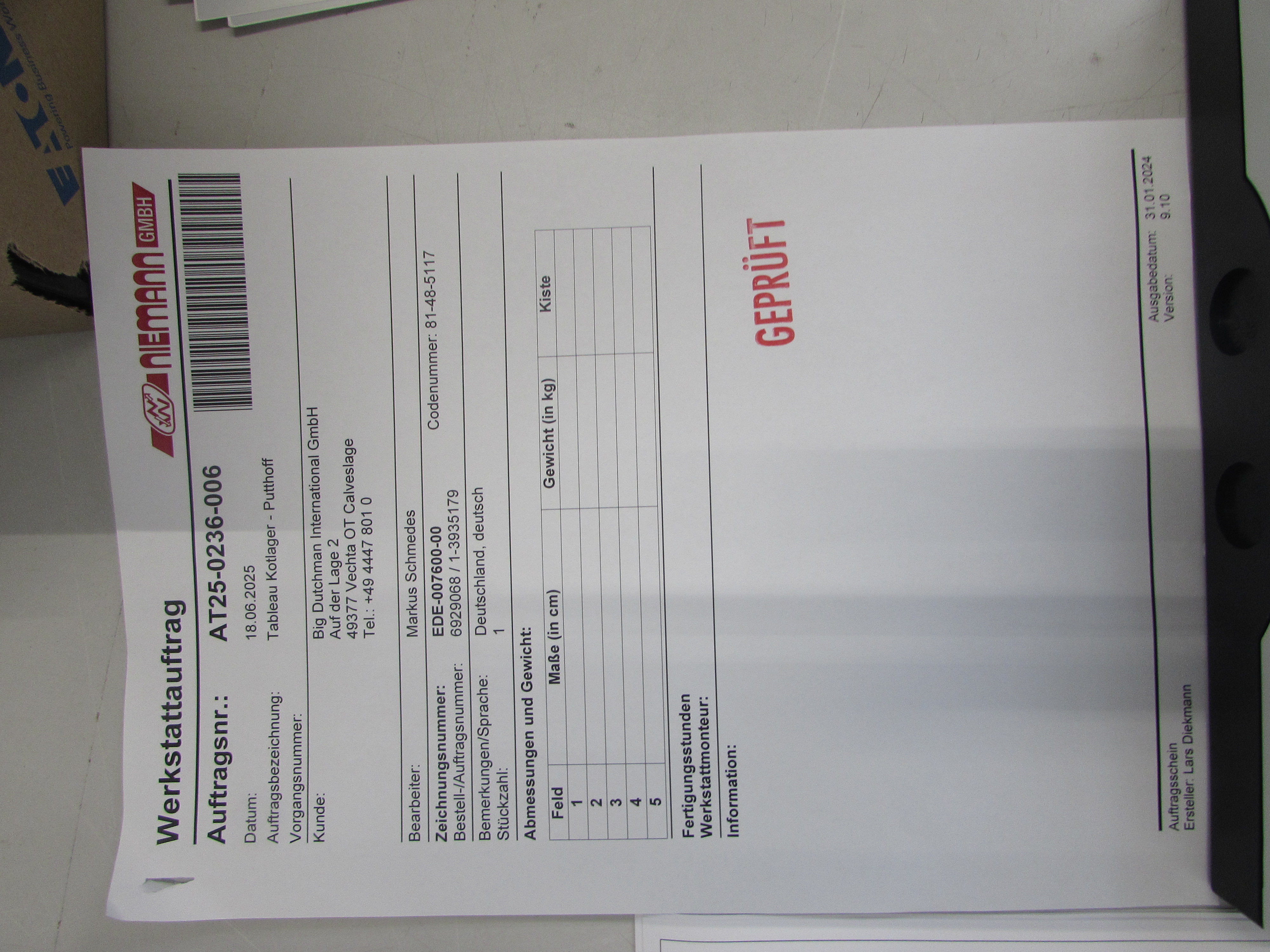 Tableau manure storage